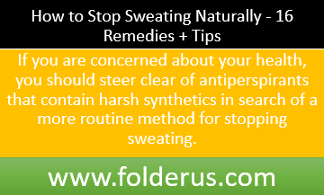 How to Stop Sweating Naturally,